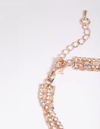 Rose Gold Diamante Bracelet - link has visual effect only