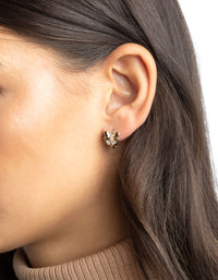 Gold Butterfly Huggie Hoop Earrings - link has visual effect only