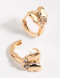 Gold Butterfly Huggie Hoop Earrings - link has visual effect only