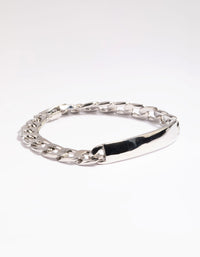 Rhodium Curb Bracelet - link has visual effect only