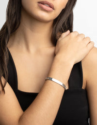 Rhodium Curb Bracelet - link has visual effect only