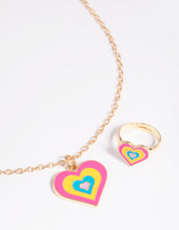 Kids Bright Heart Necklace and Ring Pack - link has visual effect only