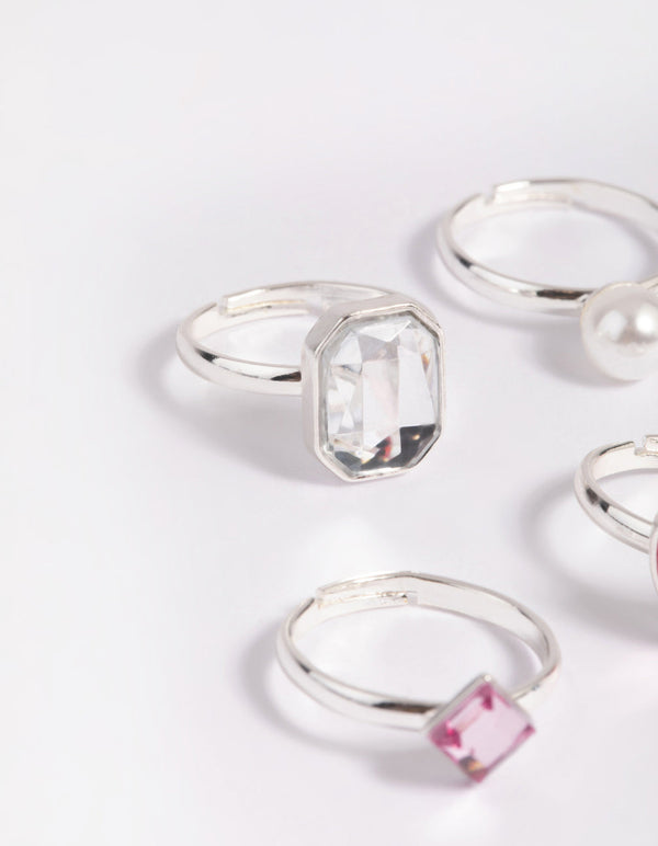 Kids Pearl and Gem Ring Pack