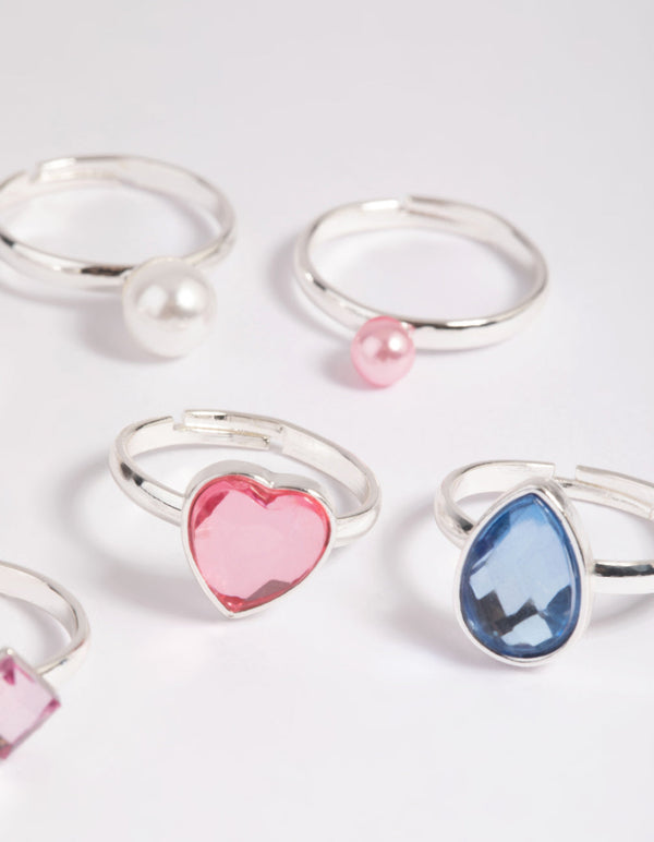 Kids Pearl and Gem Ring Pack