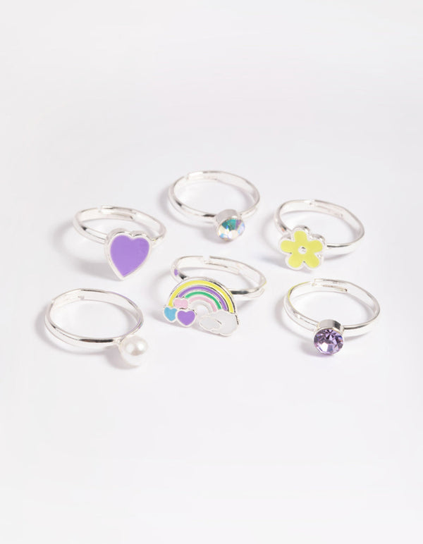Kids Fluro Daisy Ring Pack