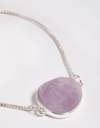 Silver Plated Amethyst Toggle Bracelet - link has visual effect only