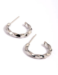 Surgical Steel Twisted Hoop Earrings - link has visual effect only