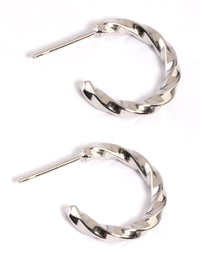 Surgical Steel Twisted Hoop Earrings - link has visual effect only