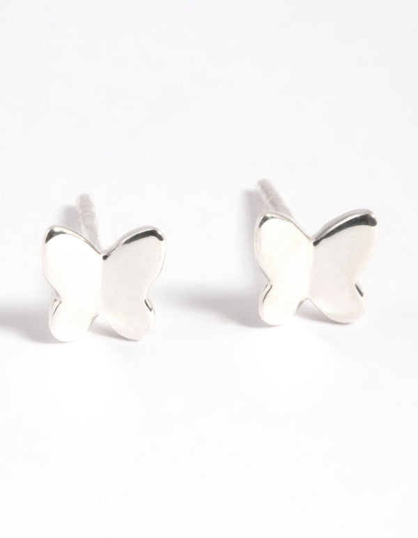 Sterling Silver Butterfly Stud Earrings