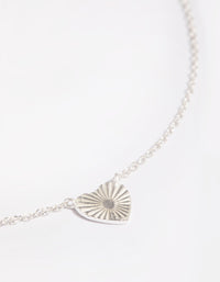 Sterling Silver Fan Heart Necklace - link has visual effect only