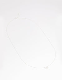 Sterling Silver Cubic Zirconia Lily Pendant Necklace - link has visual effect only