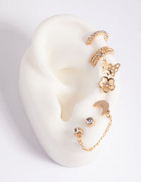 Gold Moon Garden Stud and Cuff Earring Pack - link has visual effect only