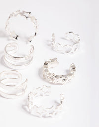 Silver Starry Heart Cuff Earring Pack - link has visual effect only