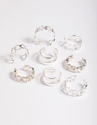 Silver Starry Heart Cuff Earring Pack - link has visual effect only
