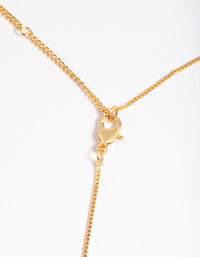 GOld Plated Cubic Zirconia Cross Chain Necklace - link has visual effect only
