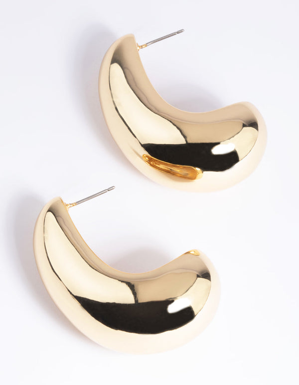 Gold Plated Bold Hoop Earrings