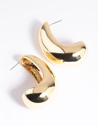 Gold Plated Bold Hoop Earrings - link has visual effect only