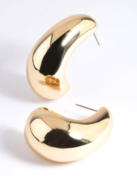 Gold Plated Bold Hoop Earrings - link has visual effect only