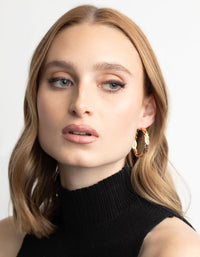 Gold Plated Hoop Earrings - link has visual effect only