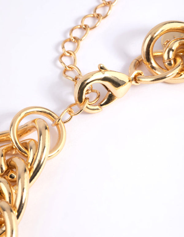 Gold Plated Chunky Link Chain Necklace