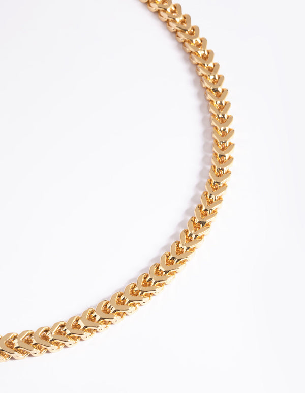Gold Plated Arrow Chain Necklace
