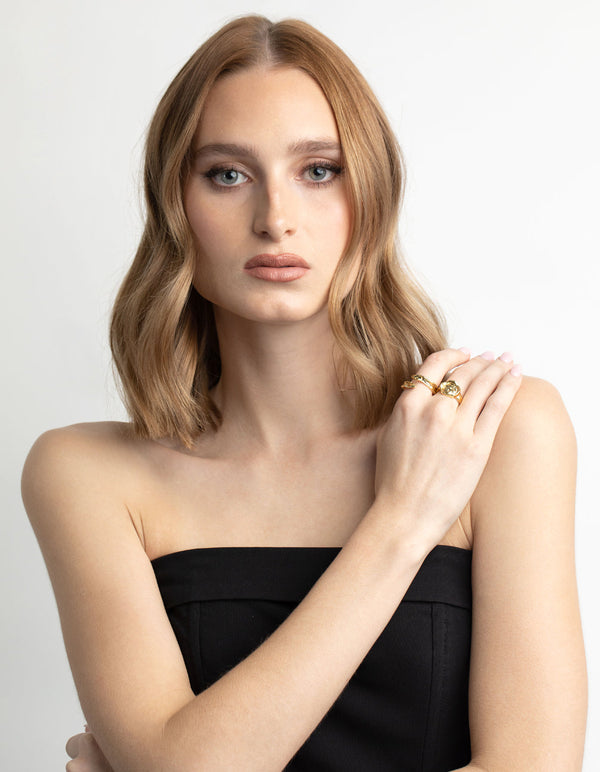 Gold Plated Molten Ring