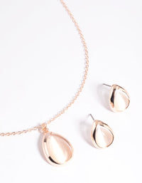 Blush Cats Eye Necklace and Earrings Set - link has visual effect only