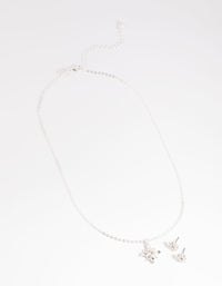 Pretty Flower Necklace and Earrings Set - link has visual effect only