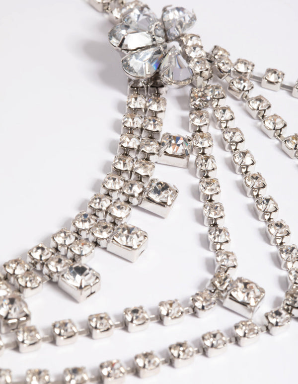 Rhodium Diamante Gilded Necklace