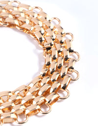 Gold Belcher Chain Choker Necklace - link has visual effect only