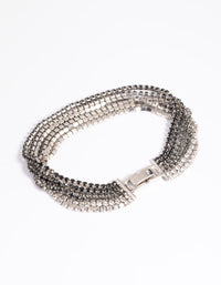 Rhodium Diamante Ombre Bracelet - link has visual effect only