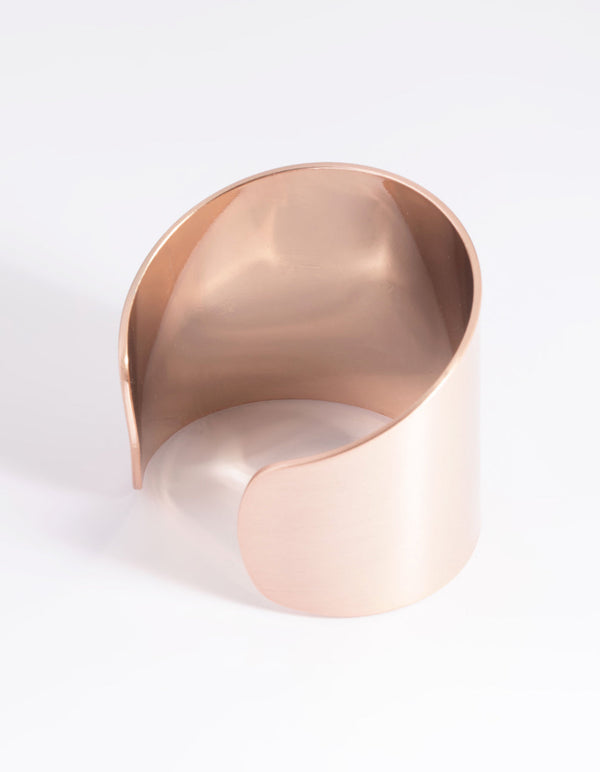 Rose Gold Statement Cuff Bangle Bracelet