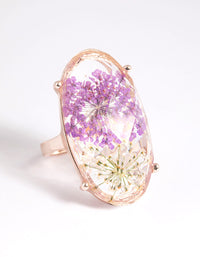 Gold and Lilac Flower Ring - link has visual effect only