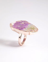Gold and Lilac Flower Ring - link has visual effect only