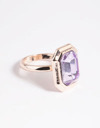 Rose Gold Lilac Cocktail Ring - link has visual effect only