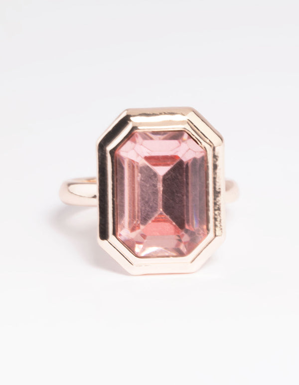 Rose Gold Blush Flower Ring