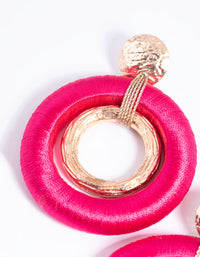 Fuchsia Statement Hoop Earrings - link has visual effect only