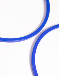 Matte Blue 60mm Hoop Earrings - link has visual effect only