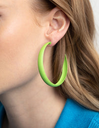 Matte Green 60mm Hoop Earrings - link has visual effect only