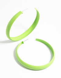 Matte Green 60mm Hoop Earrings - link has visual effect only