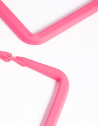 Matte Orange Squiggle Hoop Earrings - link has visual effect only