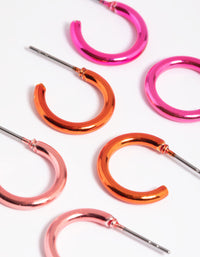 Metallic Pink Ombre Hoop Earring Pack - link has visual effect only