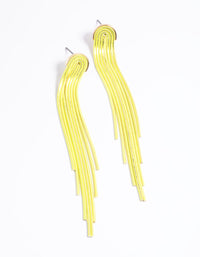 Yellow Waterfall Chain Drop Earrings - link has visual effect only