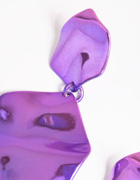 Matte Purple Molten Drop Earrings - link has visual effect only