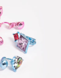 Rainbow Diamante Earring Stack Pack - link has visual effect only