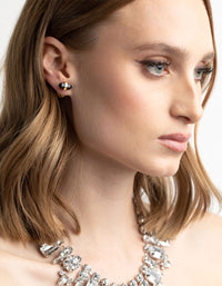 Gold and Black Sandwich Stud Earrings - link has visual effect only