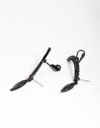 Matte Black Marquise Cuff Earrings - link has visual effect only