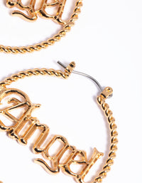Gold Angel Hoop Earrings - link has visual effect only