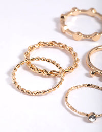 Gold Twisted Ring Stack Pack - link has visual effect only