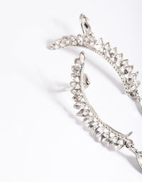 Silver Diamante Marquise Cuff Earrings - link has visual effect only